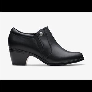 Clarks Women's Emily2 Reyna Black Leather Size 11W